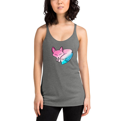 Trans Pride Fox, Galaxy Fox Women's Racerback Tank | Vixen's Hidden Desires