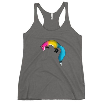 Pansexual Pride, Galaxy Fox Women's Racerback Tank | Vixen's Hidden Desires