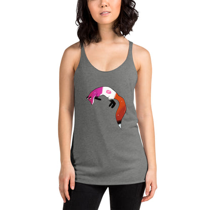 Lesbian Pride, Galaxy Fox Women's Racerback Tank | Vixen's Hidden Desires