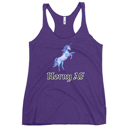 Horny AF Women's Racerback Tank | Vixen's Hidden Desires