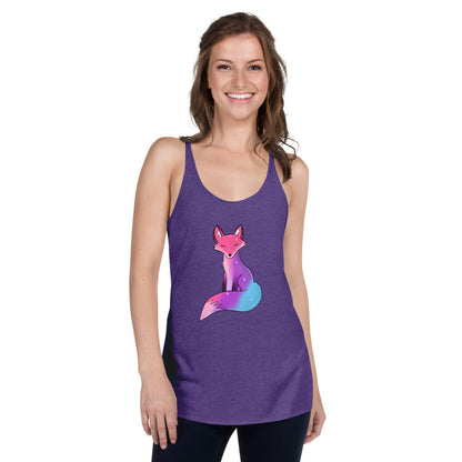 Bisexual Pride Fox, Galaxy Fox Women's Racerback Tank | Vixen's Hidden Desires