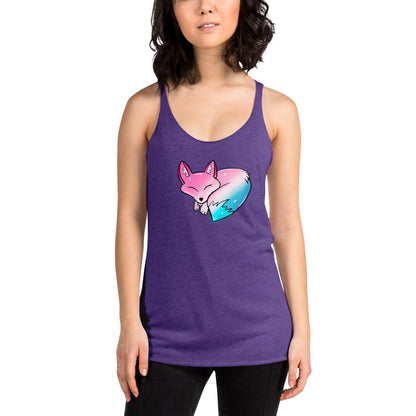 Trans Pride Fox, Galaxy Fox Women's Racerback Tank | Vixen's Hidden Desires