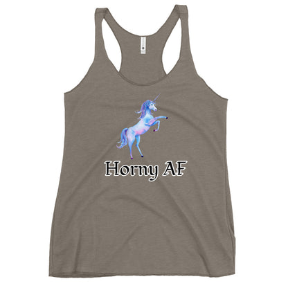 Horny AF Women's Racerback Tank | Vixen's Hidden Desires