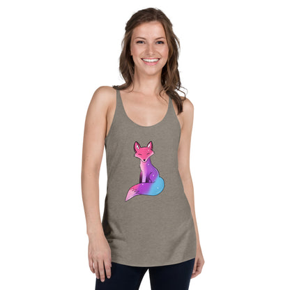 Bisexual Pride Fox, Galaxy Fox Women's Racerback Tank | Vixen's Hidden Desires