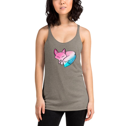 Trans Pride Fox, Galaxy Fox Women's Racerback Tank | Vixen's Hidden Desires