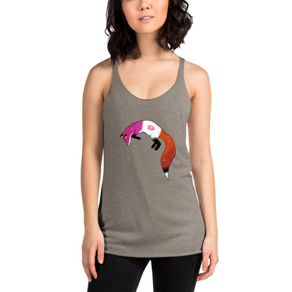 Lesbian Pride, Galaxy Fox Women's Racerback Tank | Vixen's Hidden Desires