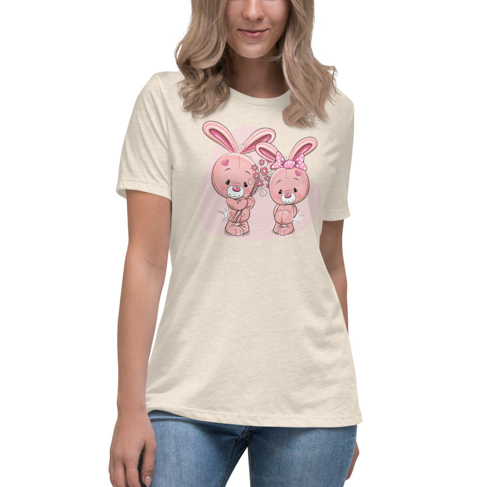 Cute Bunnies Women's Relaxed T-Shirt | Vixen's Hidden Desires